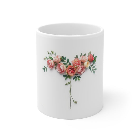 Floral Heart Mug · 11oz