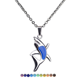 Mood Necklaces Peach Heart Love Pendant Necklace Temperature Control Color Change Necklace Stainless Steel Chain Jewellery Women - Parkwood Global